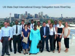 International Energy Delegation tours solar array at RiverClay